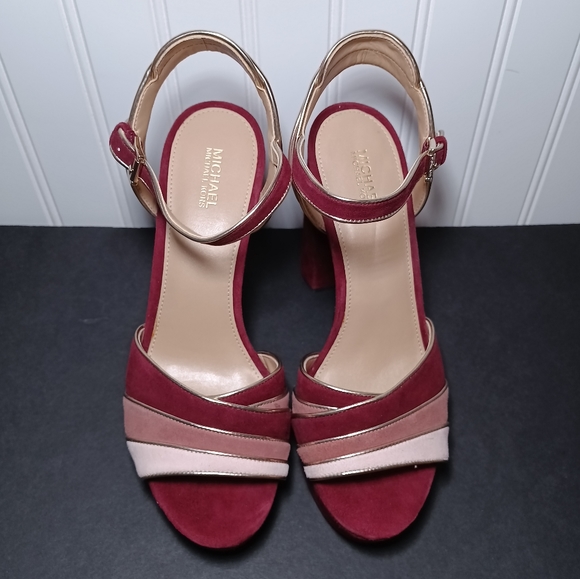 Michael Kors Harper Platform Suede Ox Blood - Picture 2 of 6